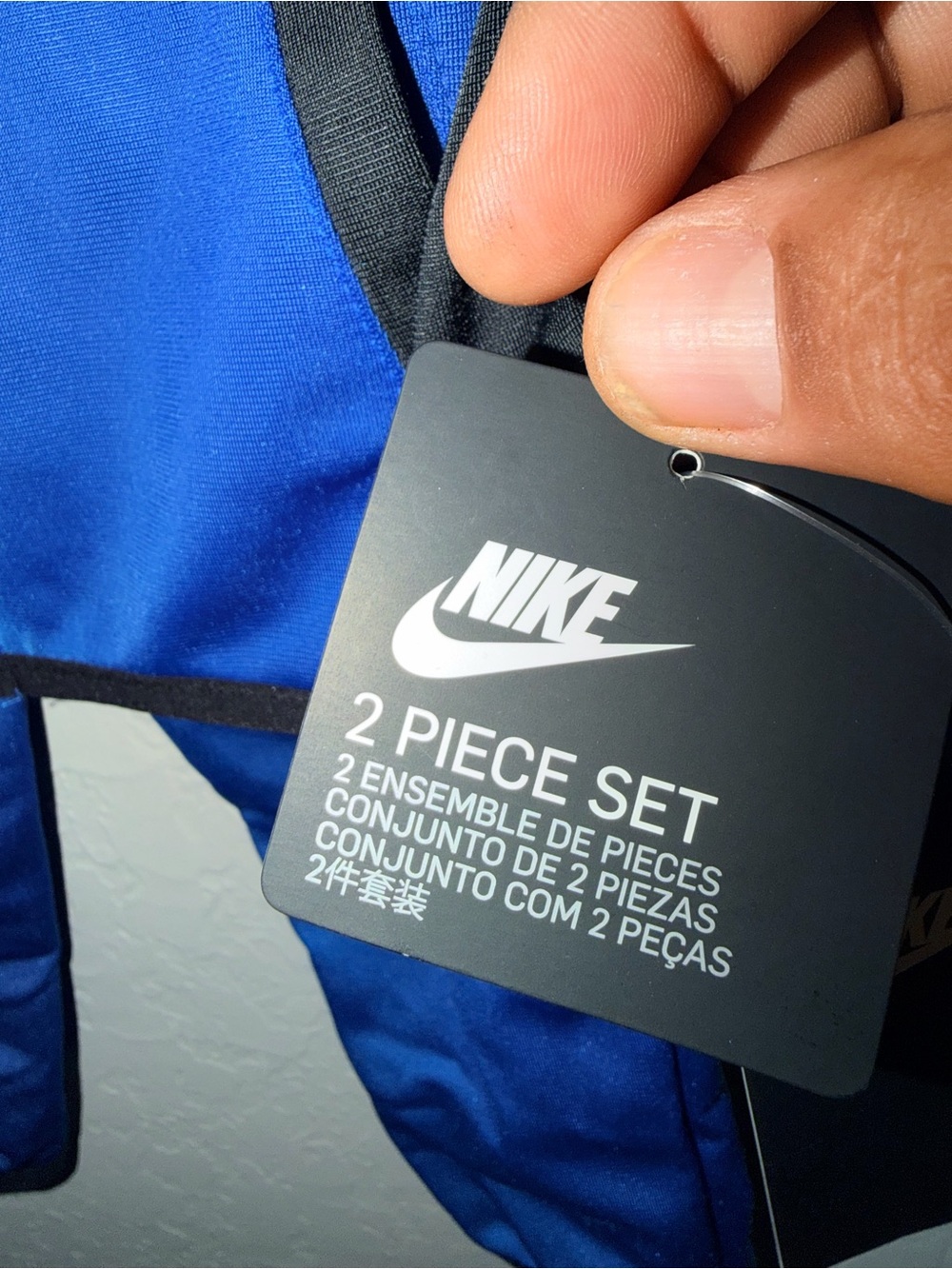 Nike Toddler 2 Piece Tracksuit Set Blue Black Jacket Pants 24M NWT - Picture 5 of 7
